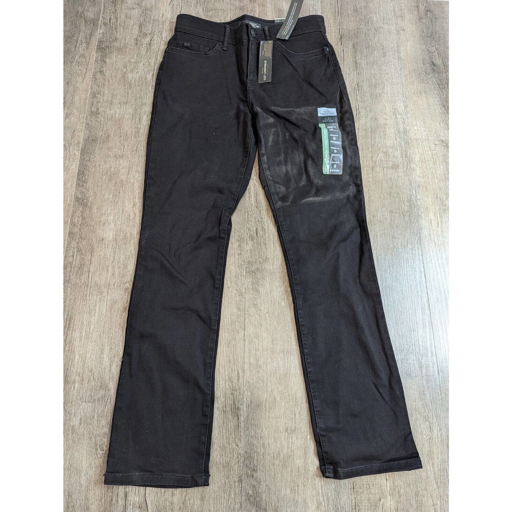 NWT Lees Jeans Straight Leg Jeans Size 8 Women's Black Mid Rise